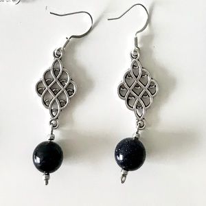 Healing, Courage & Power! Blue Goldstone Earrings